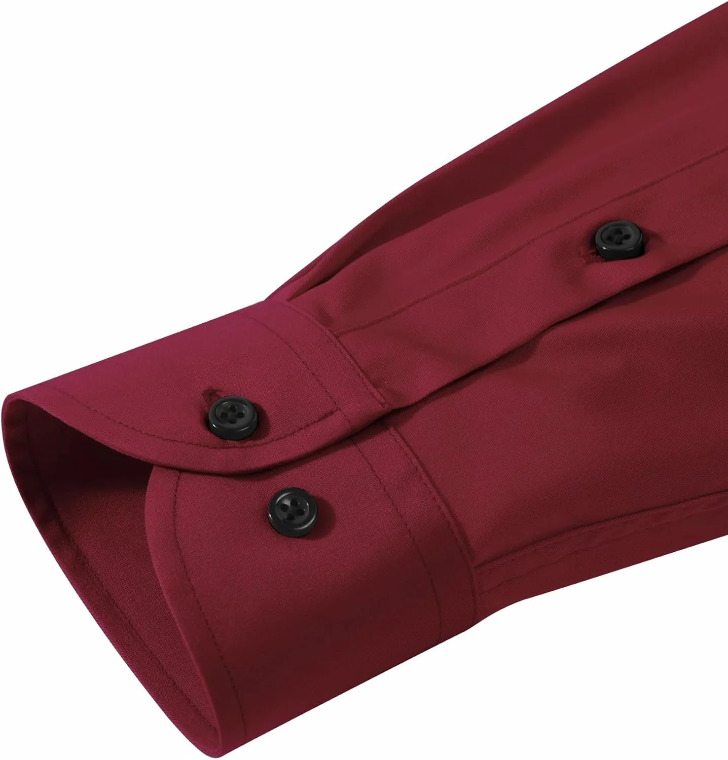 Men's Dress Shirts Long Sleeve Stretch Wrinkle Free Slim Fit Wedding Formal Button Down Shirt
