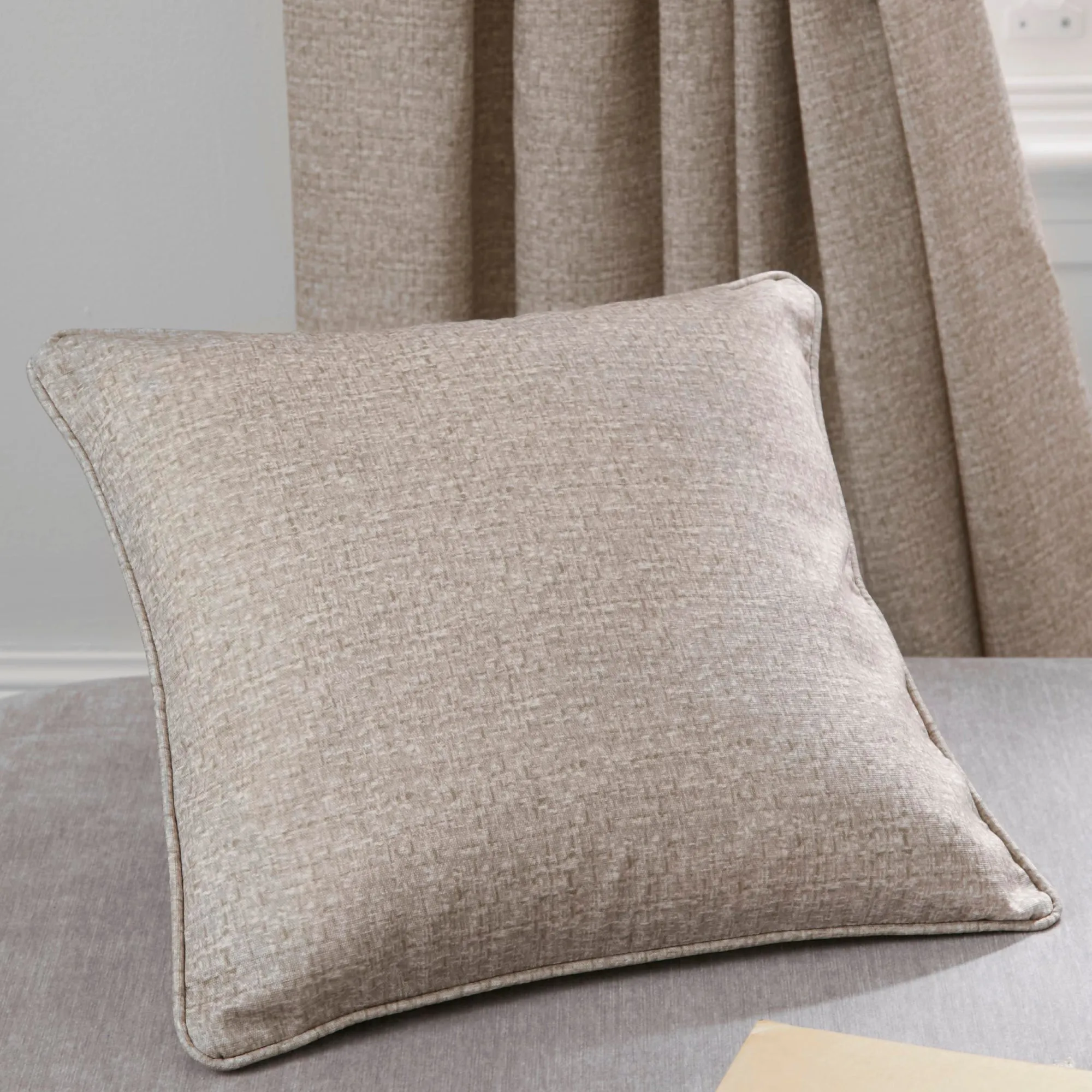 Pembrey Cushion by Dreams & Drapes in Natural 43 x 43cm
