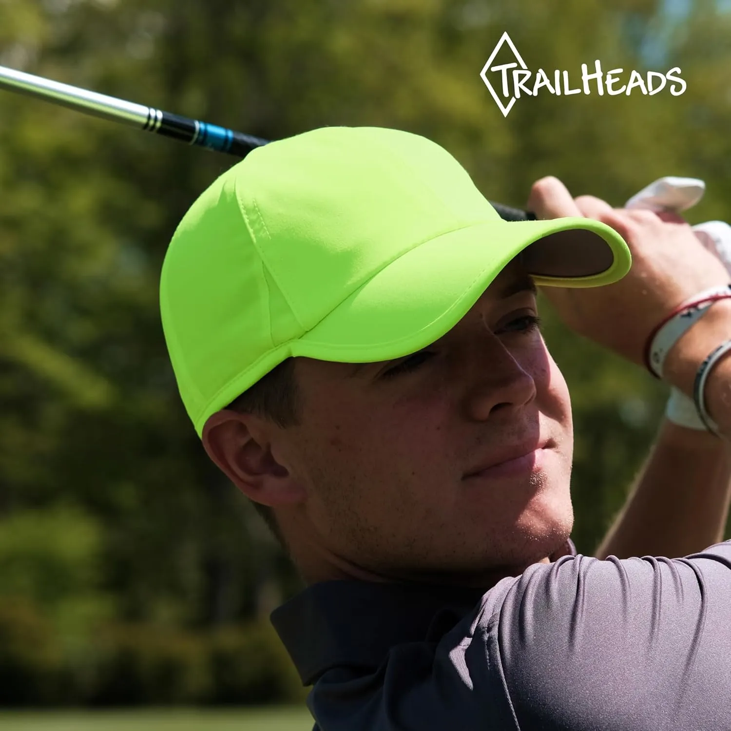 TrailHeads Men??s Running Hat with UV Protection | Quick Dry Sports Hats for Men | UPF 50 Hats | Summer Hats for Men
